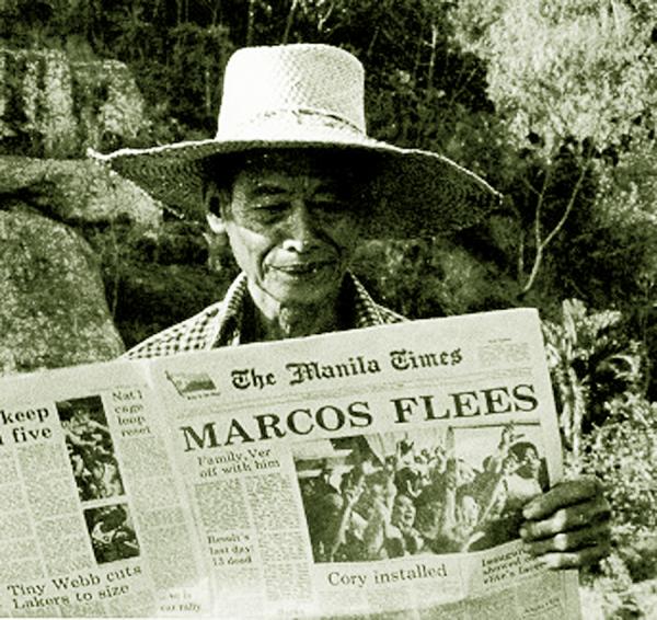  Marcos flees the Philippines