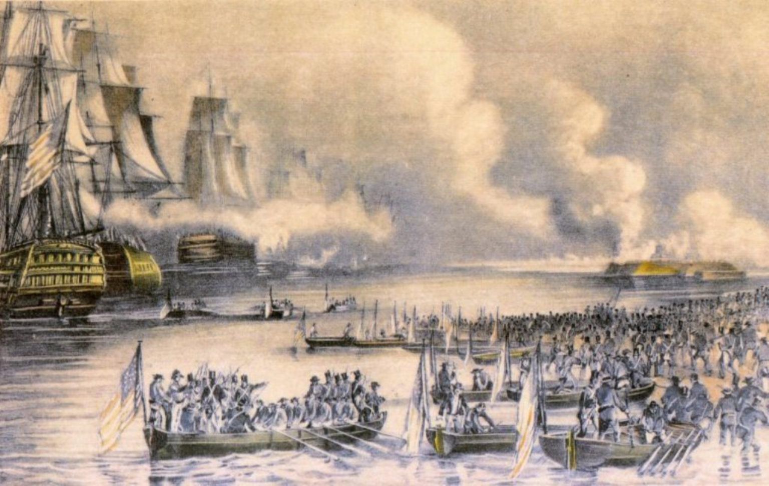  U.S. forces land at Veracruz