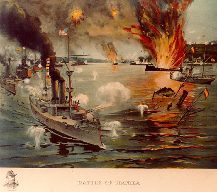  The U.S. destroys Spanish Pacific fleet in Battle of Manila Bay
